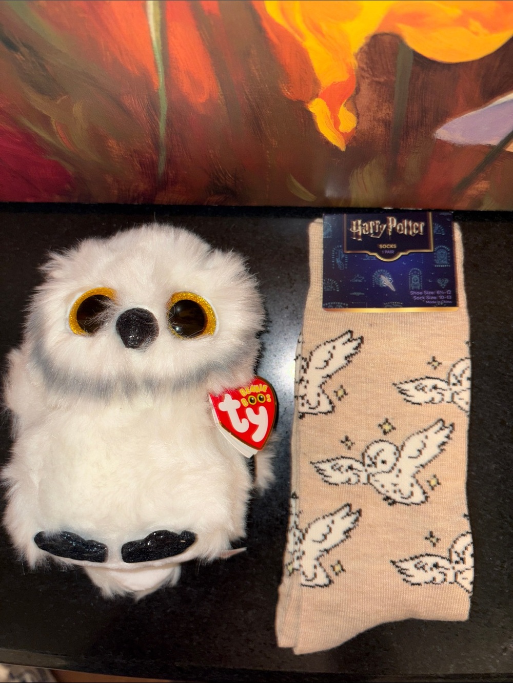 NWT bundle Harry Potter Socks +  Ty Plush Stuffed Toy Owl 🦉
